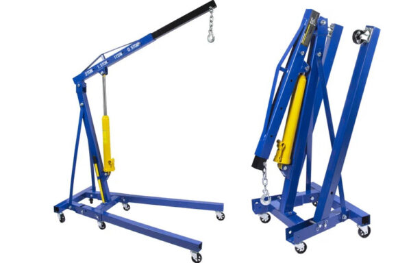 Кран гидравлический гаражный Optimus OPT-402C г/п 2 тонны, 0,12-2м, вес 75кг